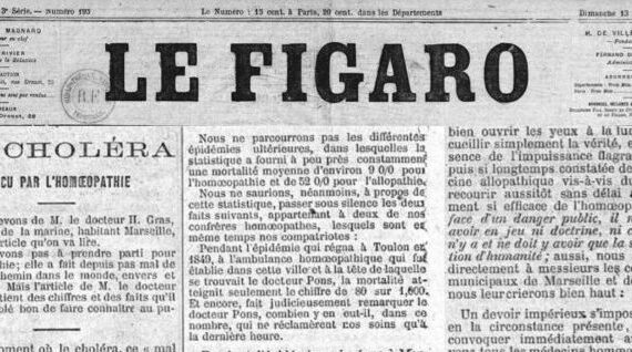 Figaro 1884 Cholera homéopathie